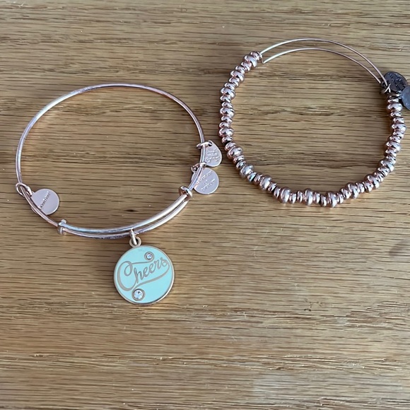 Alex and Ani Rose Gold Bracelets - Picture 1 of 4
